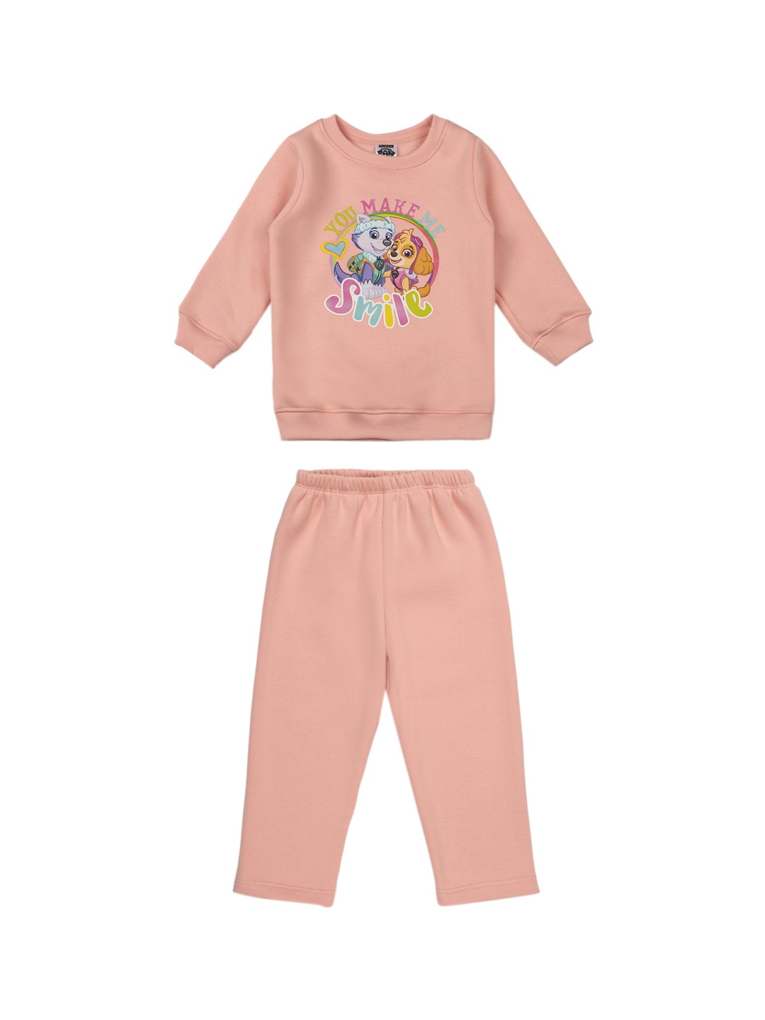 

shopbloom Unisex Kids Pink Printed T-shirt with Trousers