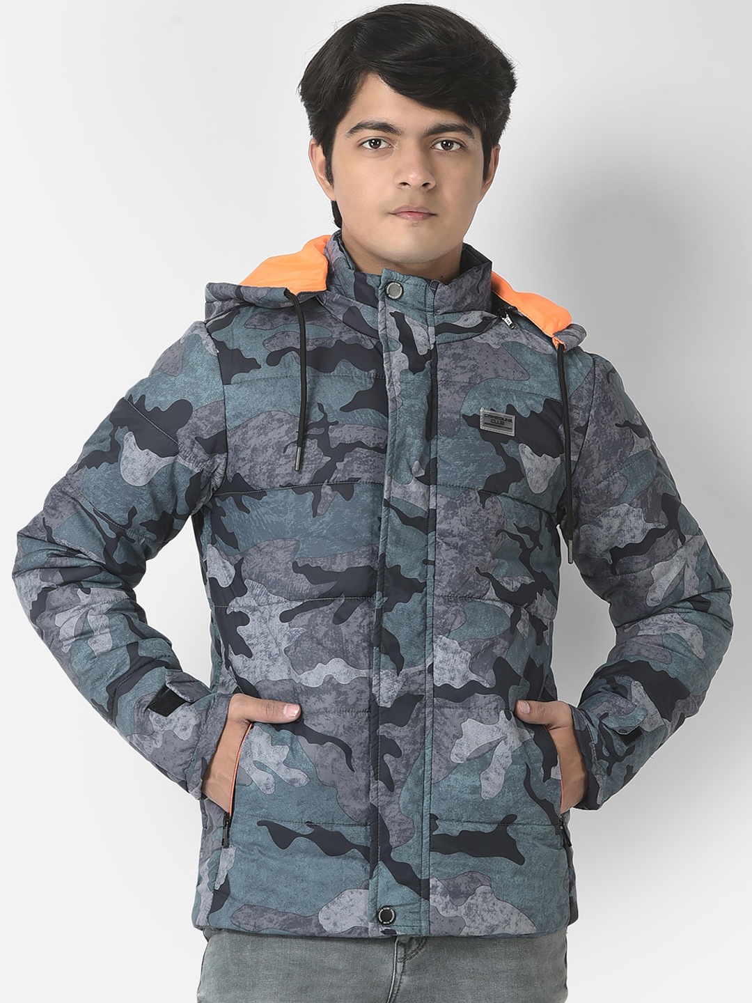 

Crimsoune Club Boys Camouflage Lightweight Padded Jacket, Grey