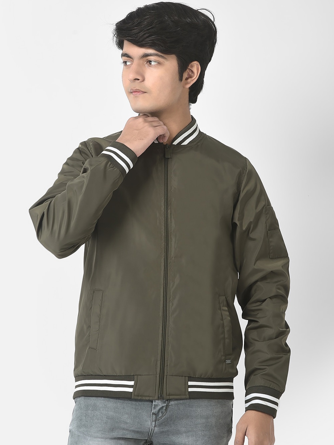 

Crimsoune Club Boys Lightweight Bomber Jacket, Olive