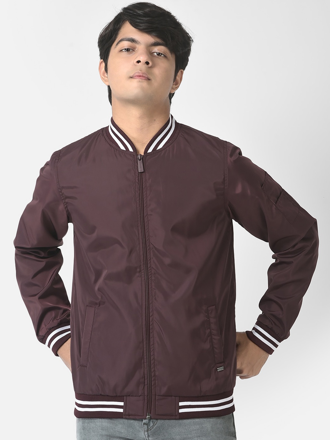 

Crimsoune Club Boys Lightweight Bomber Jacket, Purple