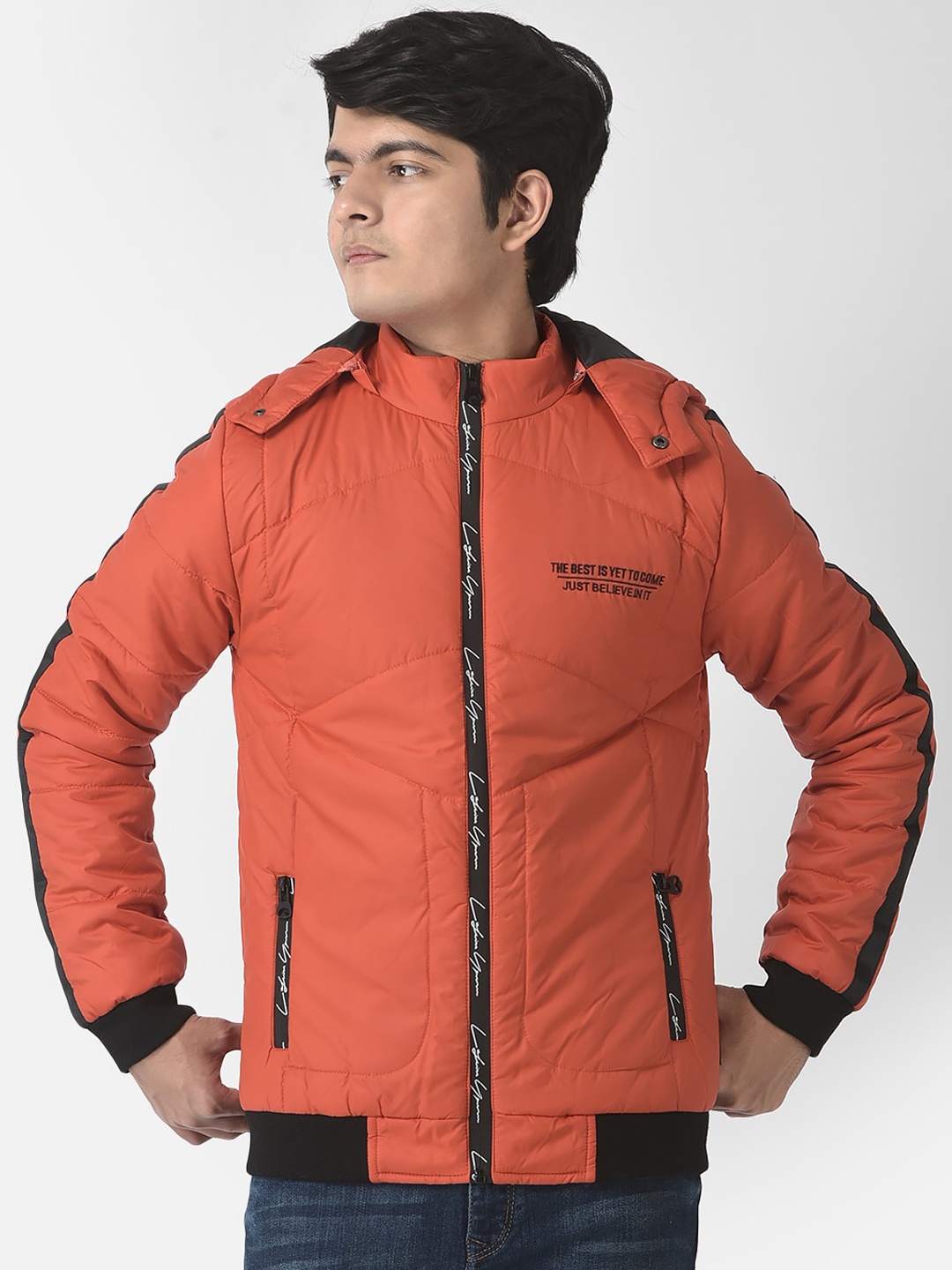 

Crimsoune Club Boys Lightweight Bomber with Embroidered Jacket, Orange
