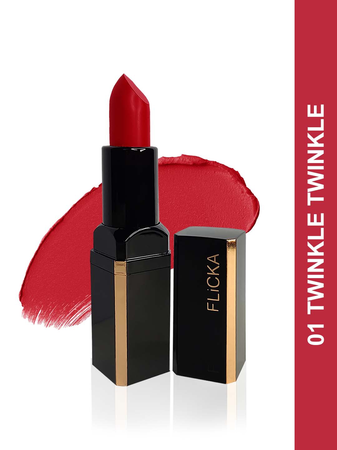 

FLiCKA Lip Poetry Matte Lipstick 4 gm - Twinkle Twinkle 01, Red