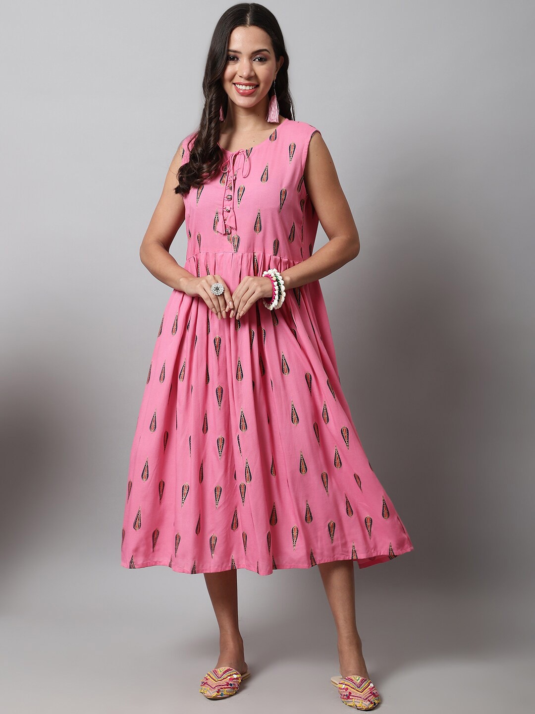 

KALINI Floral Midi Dress, Pink