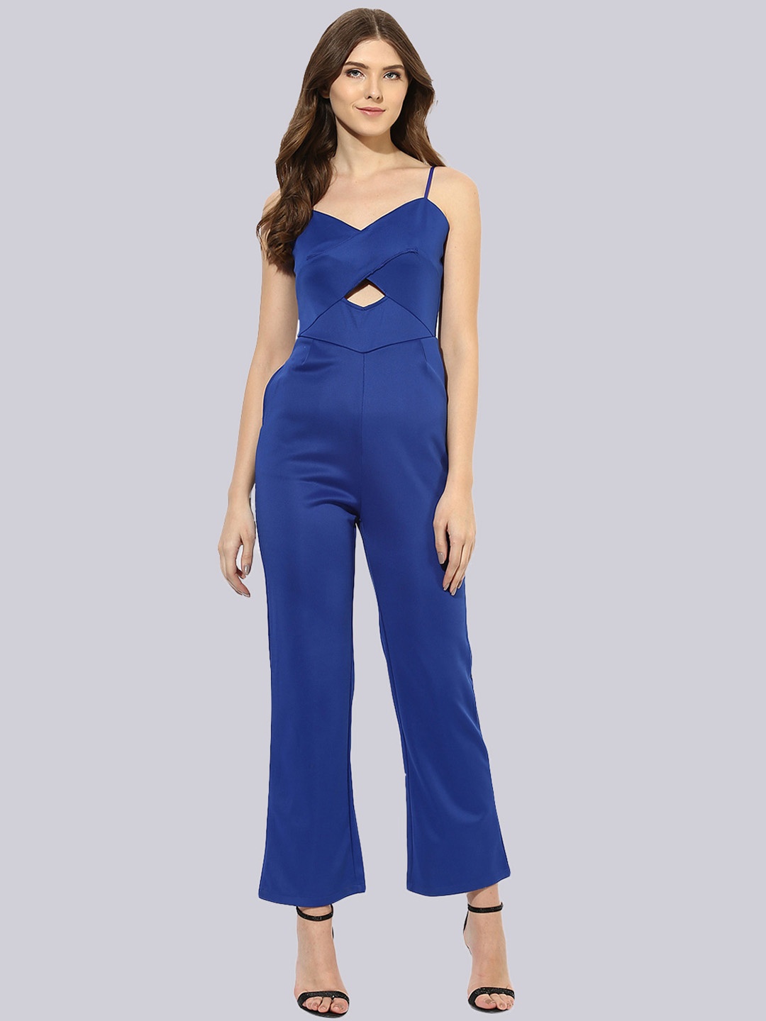 

KLEIO Women Cut-Out Basic Jumpsuit, Blue