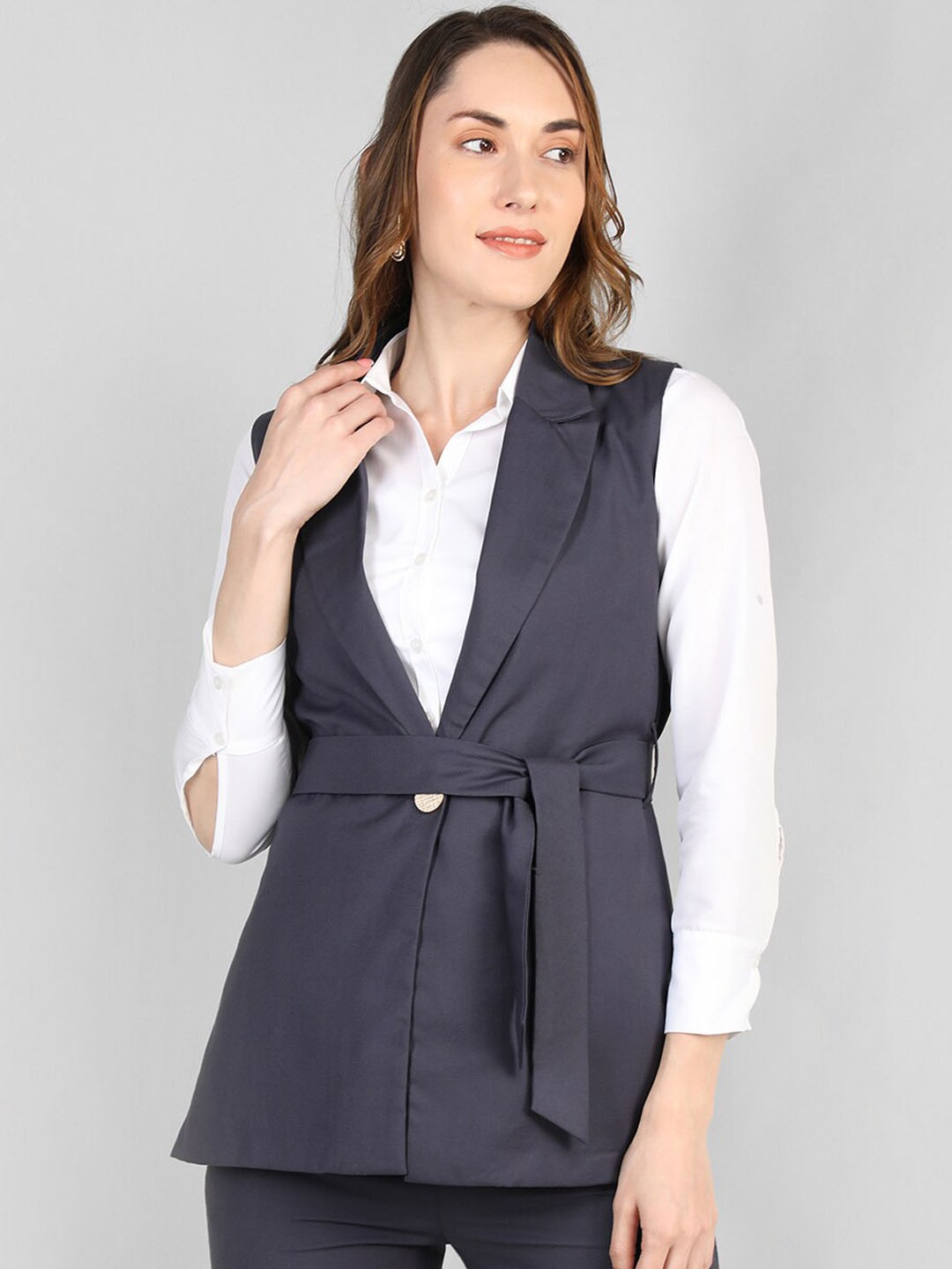 

Dlanxa Women Single-Breasted Formal Blazers, Grey