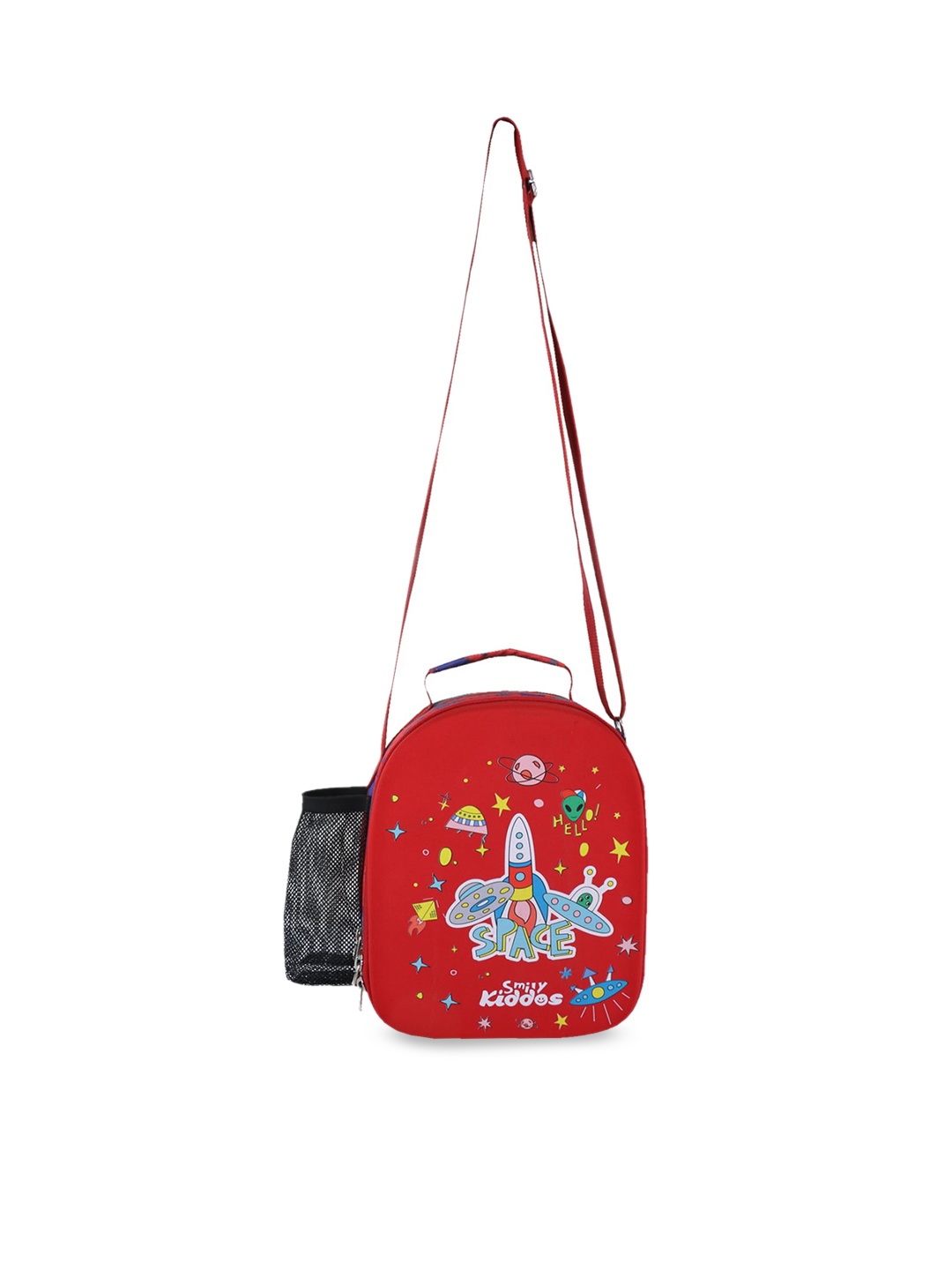 

Smily Kiddos Space Printed Lunch Bag, Red