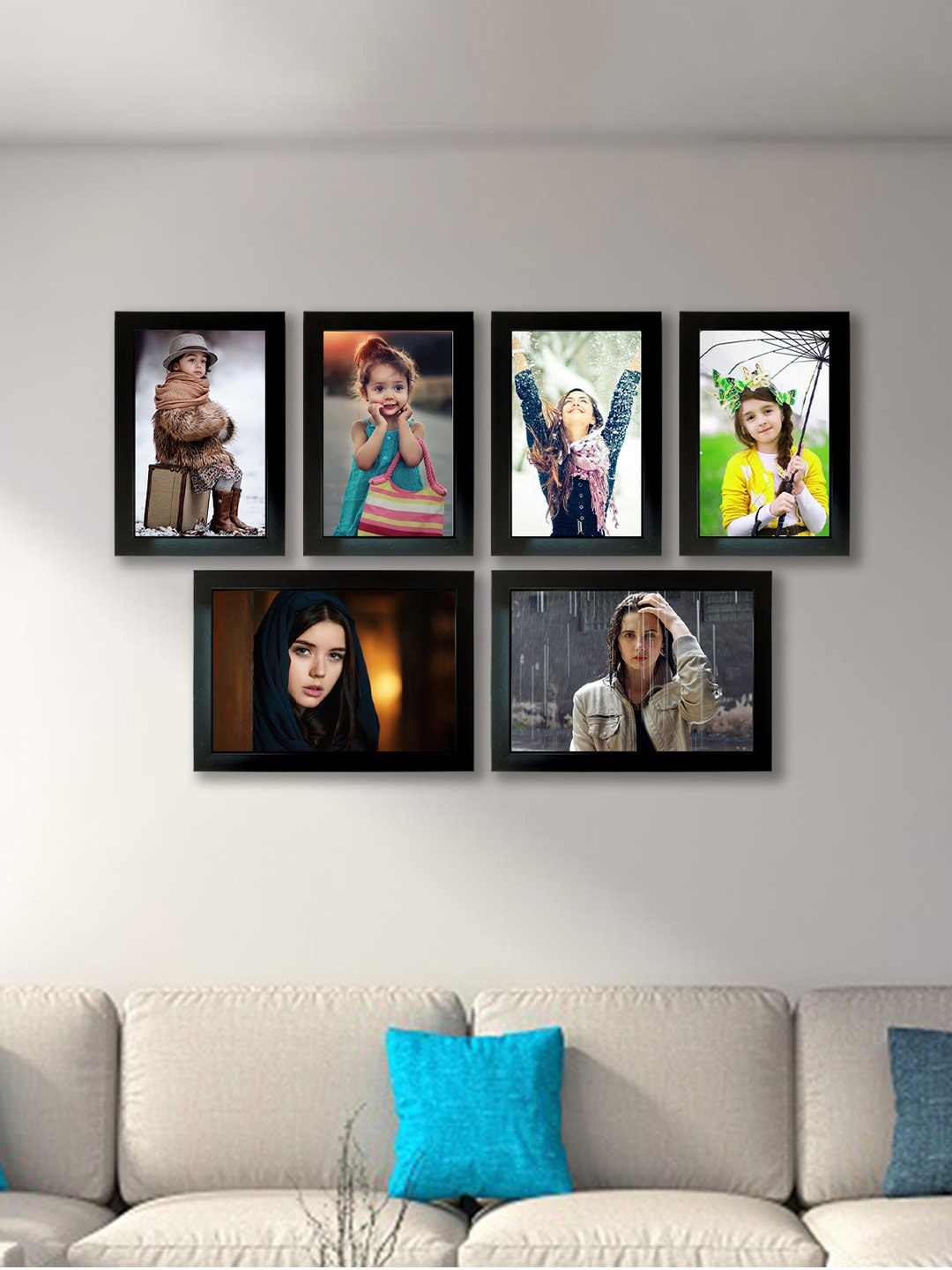 

Kuber Industries Set Of 6 Collage Photo Frame, Black