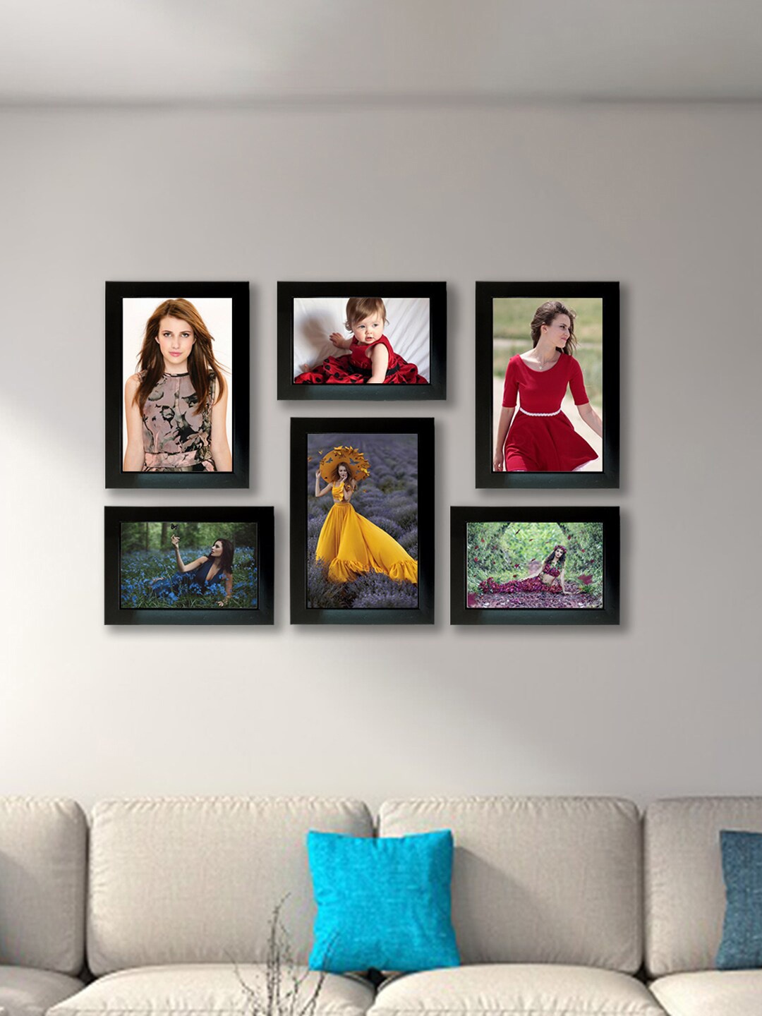 

Kuber Industries Set Of 6 Black Collage Photo Frames