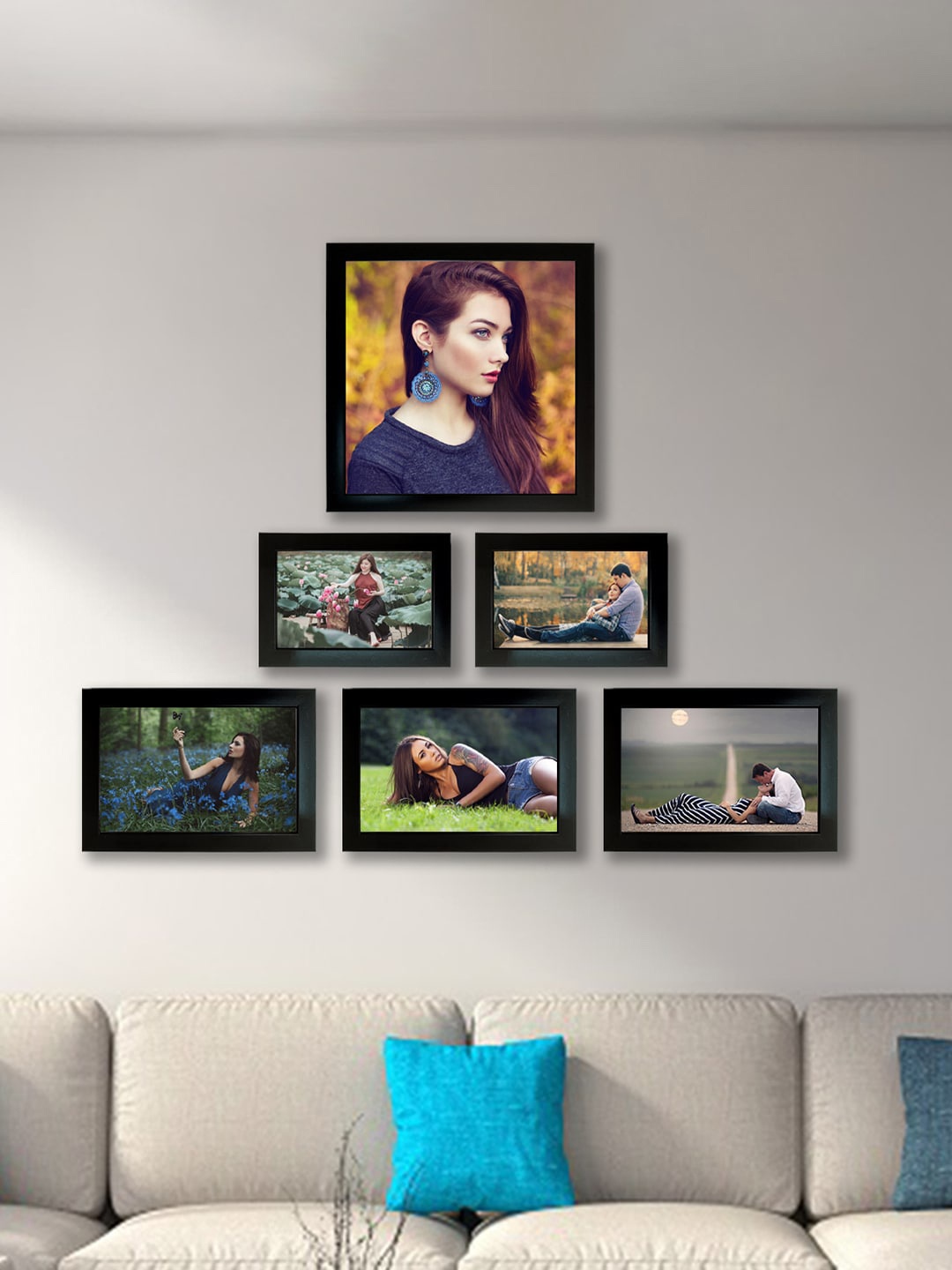 

Kuber Industries Set Of 6 Black Collage Photo Frames