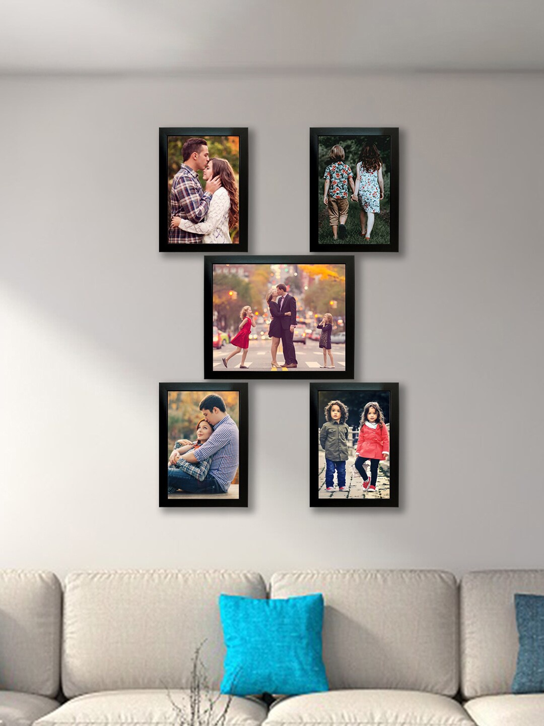 

Kuber Industries Set Of 5 Black Collage MDF Wooden Photo Frames