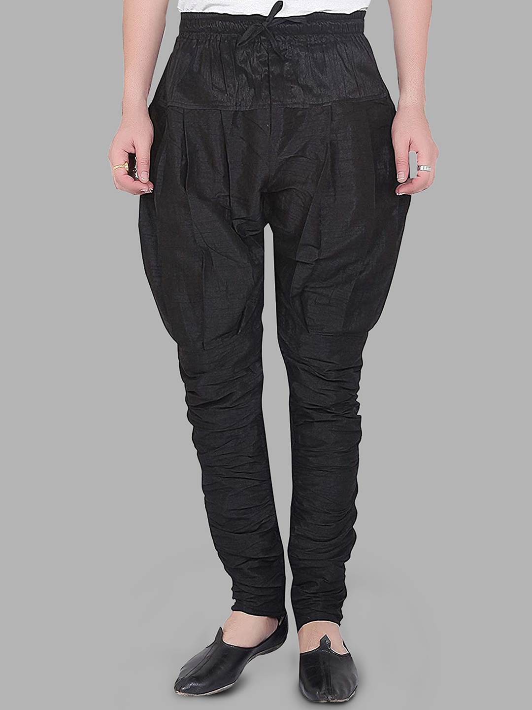

ROYAL KURTA Men Solid Loose Fit Harem Pants, Black