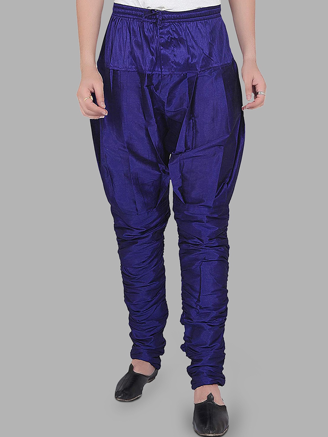 ROYAL KURTA Men Solid Loose Fit Harem Pants, Navy blue