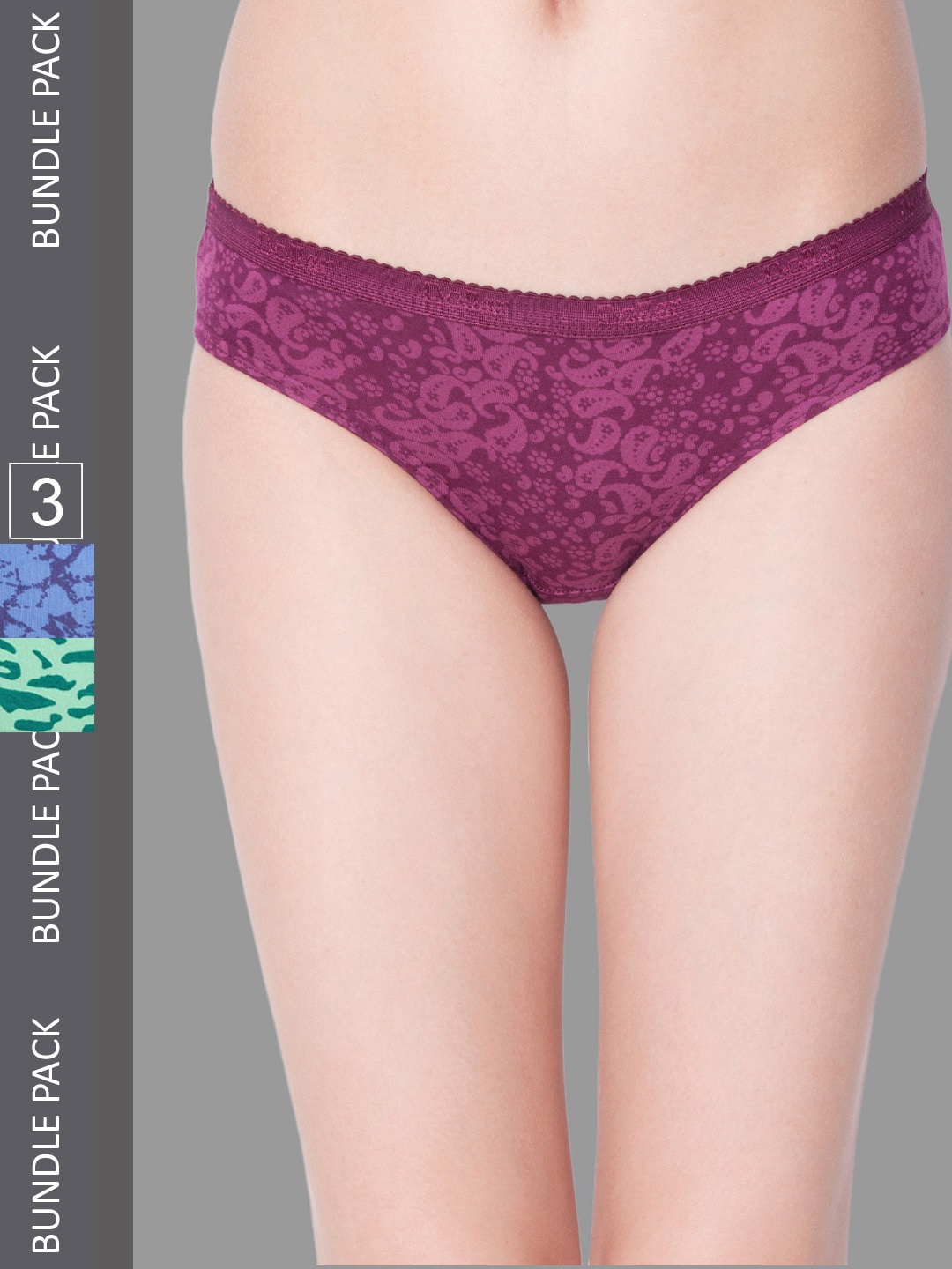 

Dollar Missy Women Pack Of 3 Assorted Pure Cotton Anti Microbial Bikini Briefs