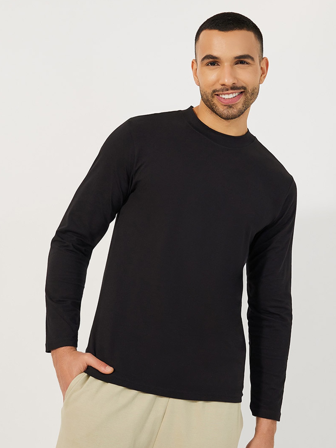 

Styli Muscle Fit Long Sleeves T-shirt, Black