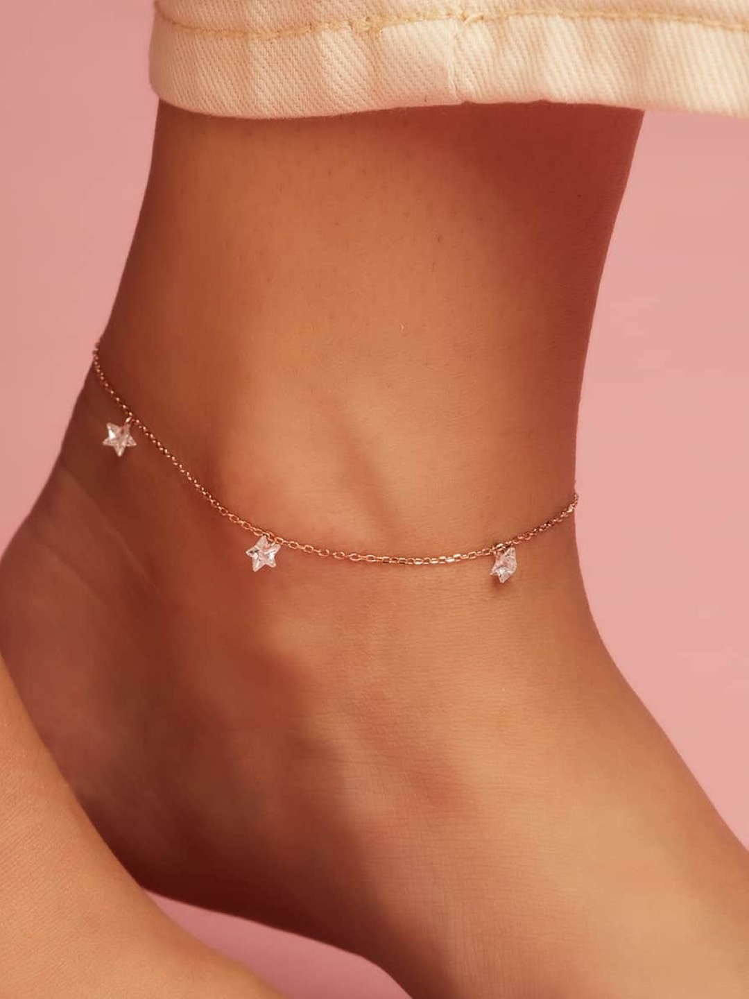 

Zavya Rose Gold-Plated Star-Charm Anklet