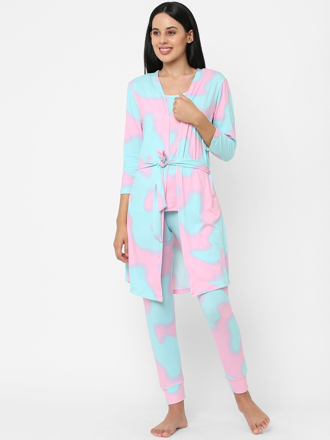 

Sweet Dreams Women Printed Night suit, Blue