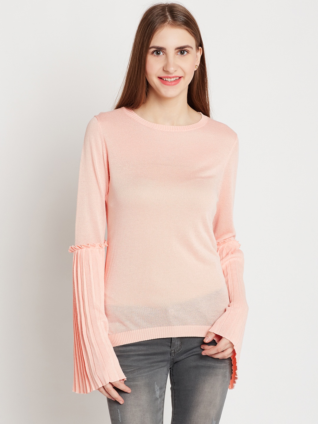 

Deal Jeans Women Peach-Coloured Solid Top