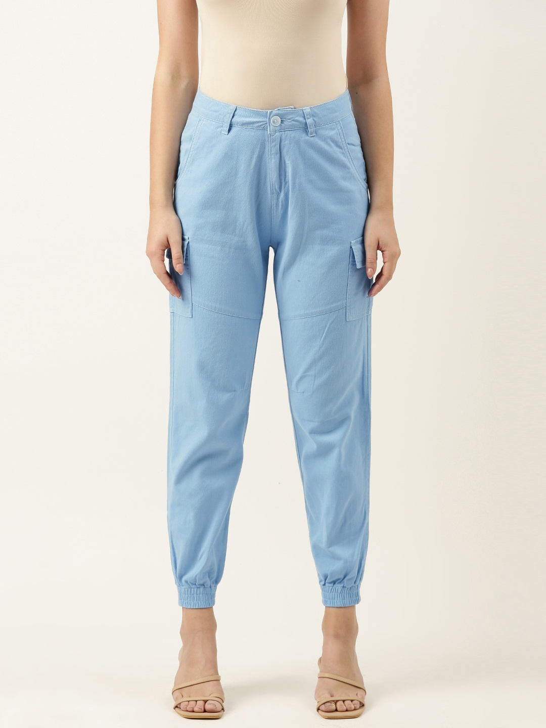

IVOC Women Blue Slim Fit Joggers Trousers