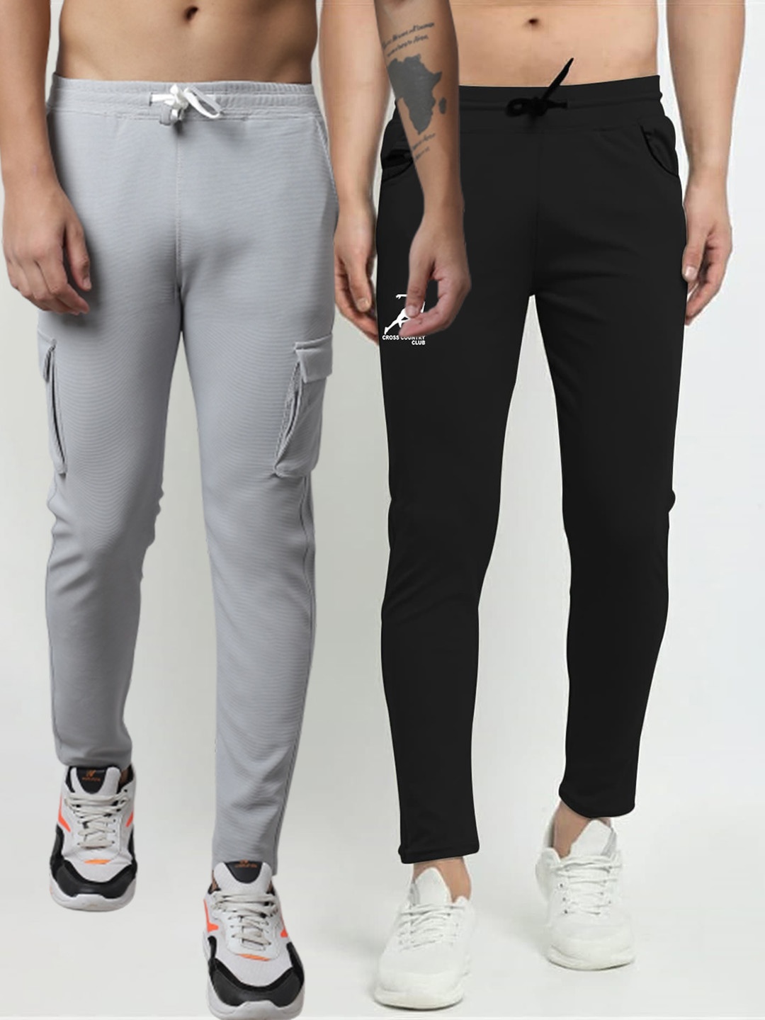 

GRACIT Men Pack Of 2 Sports Track Pants, White