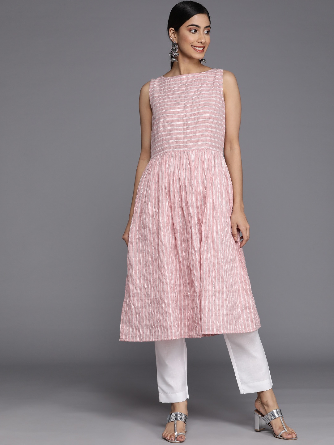 

MASSTANI BY INDDUS Women Kurta With Trousers, Pink