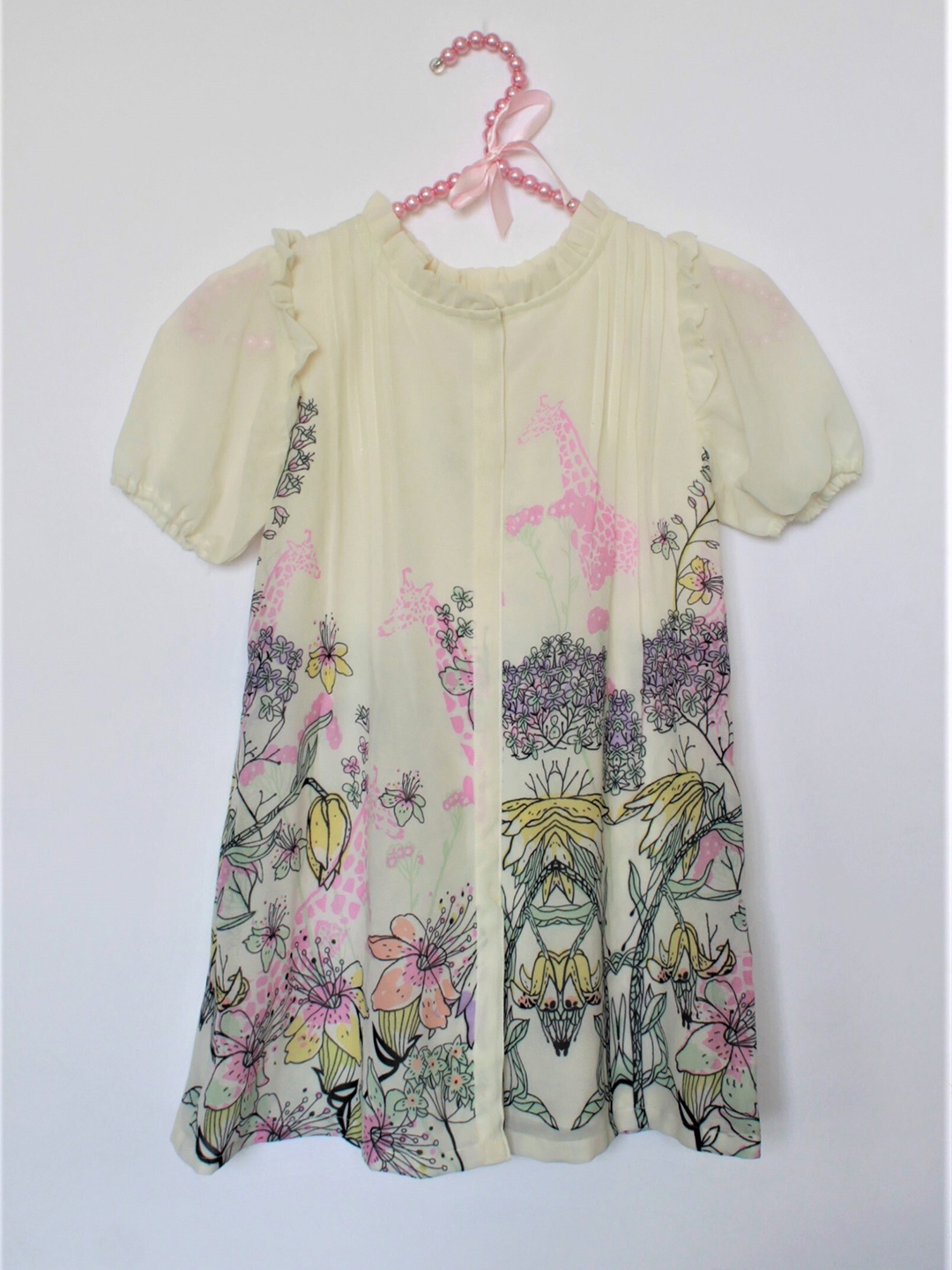 

MANY FROCKS & Girls Floral A-Line Dress, White