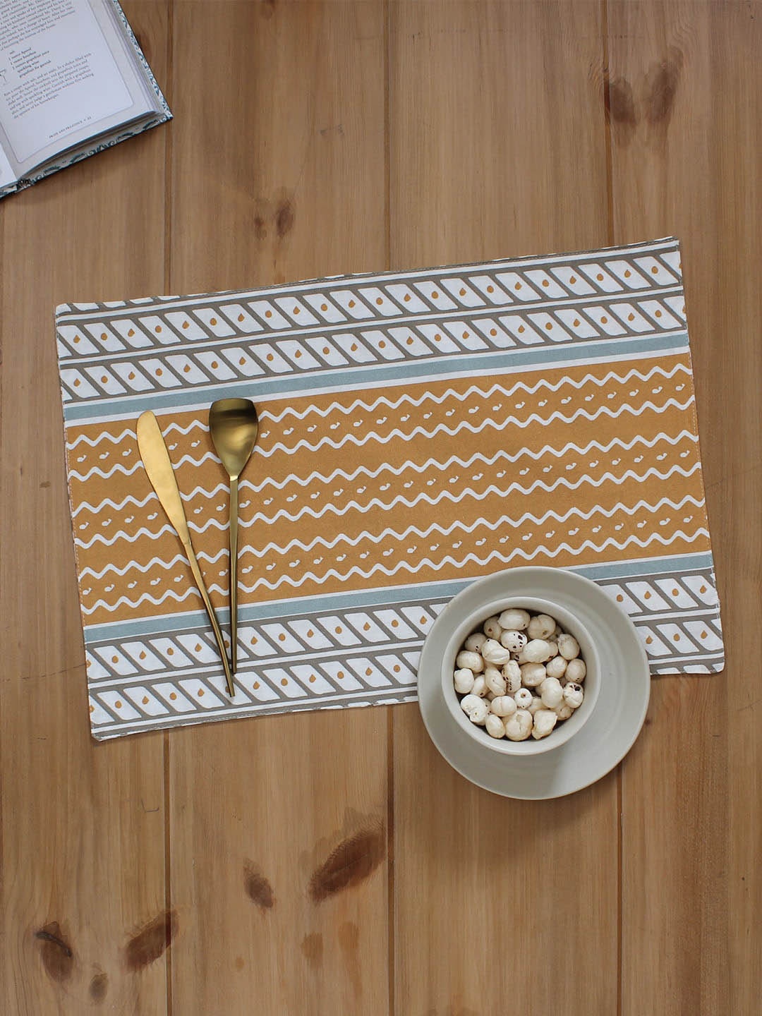 

House This Beige Printed Table Placemats