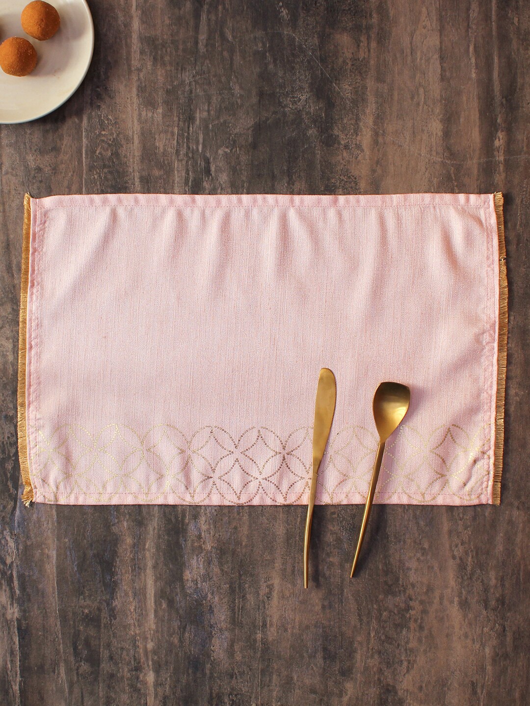 

House This Pink Printed Cotton Table Placemat