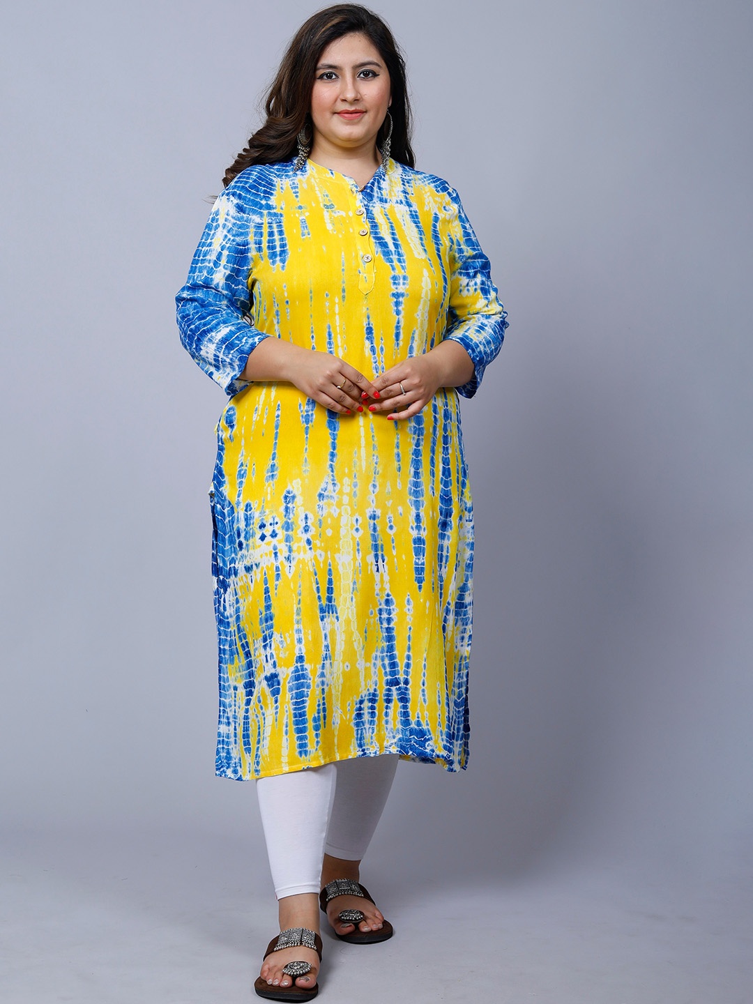 

PNEHA Dyed Patchwork Kurta, Yellow