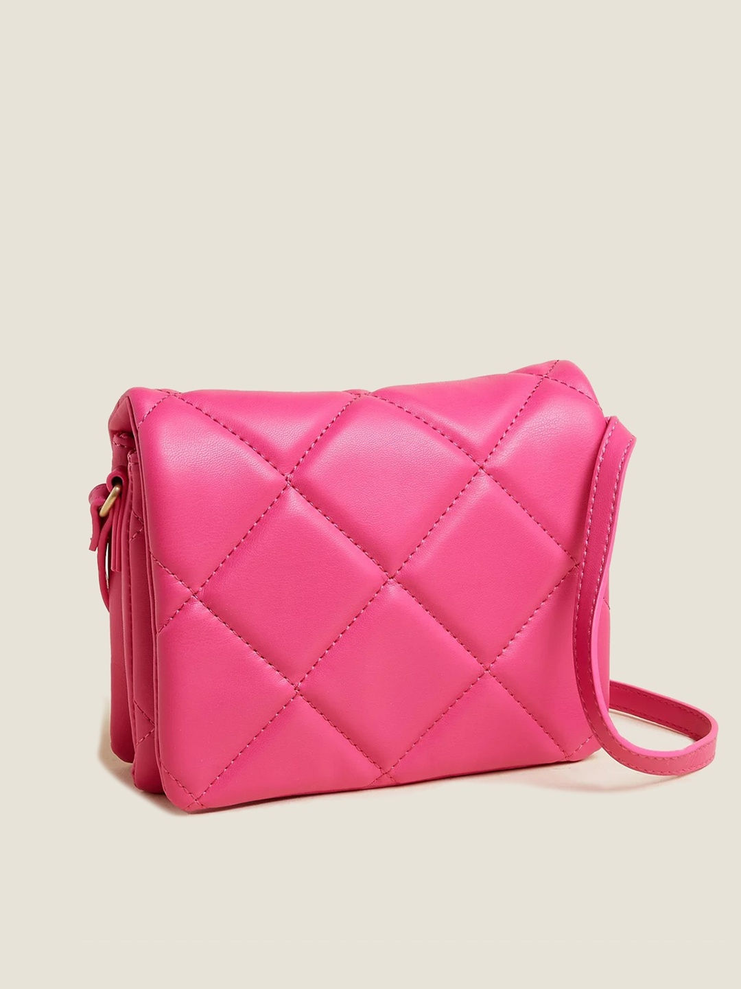 

Marks & Spencer PU Structured Sling Bag with Quilted, Pink