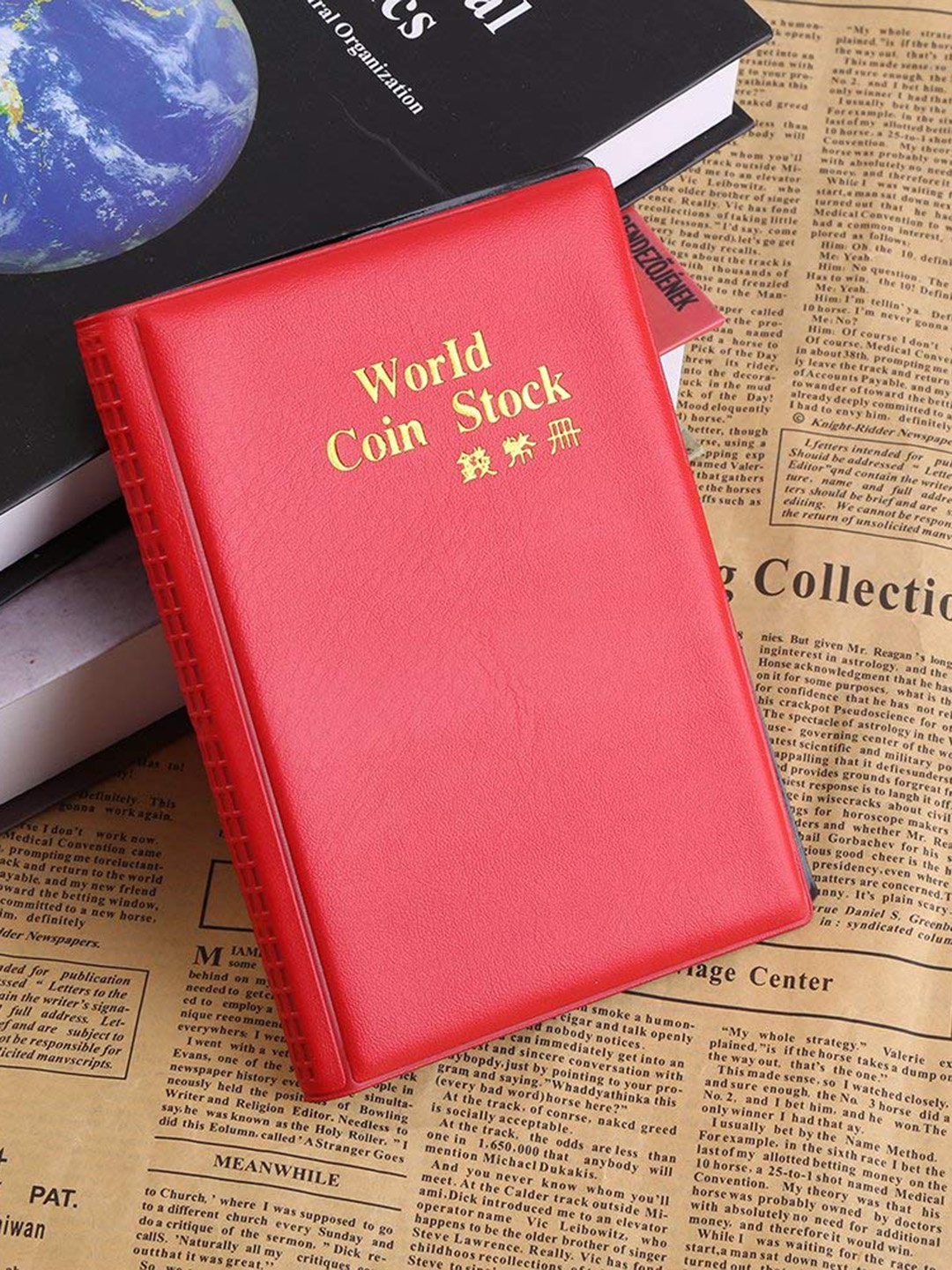 

HOUSE OF QUIRK 120 Pockets Red Pockets Coin Holder Album Book