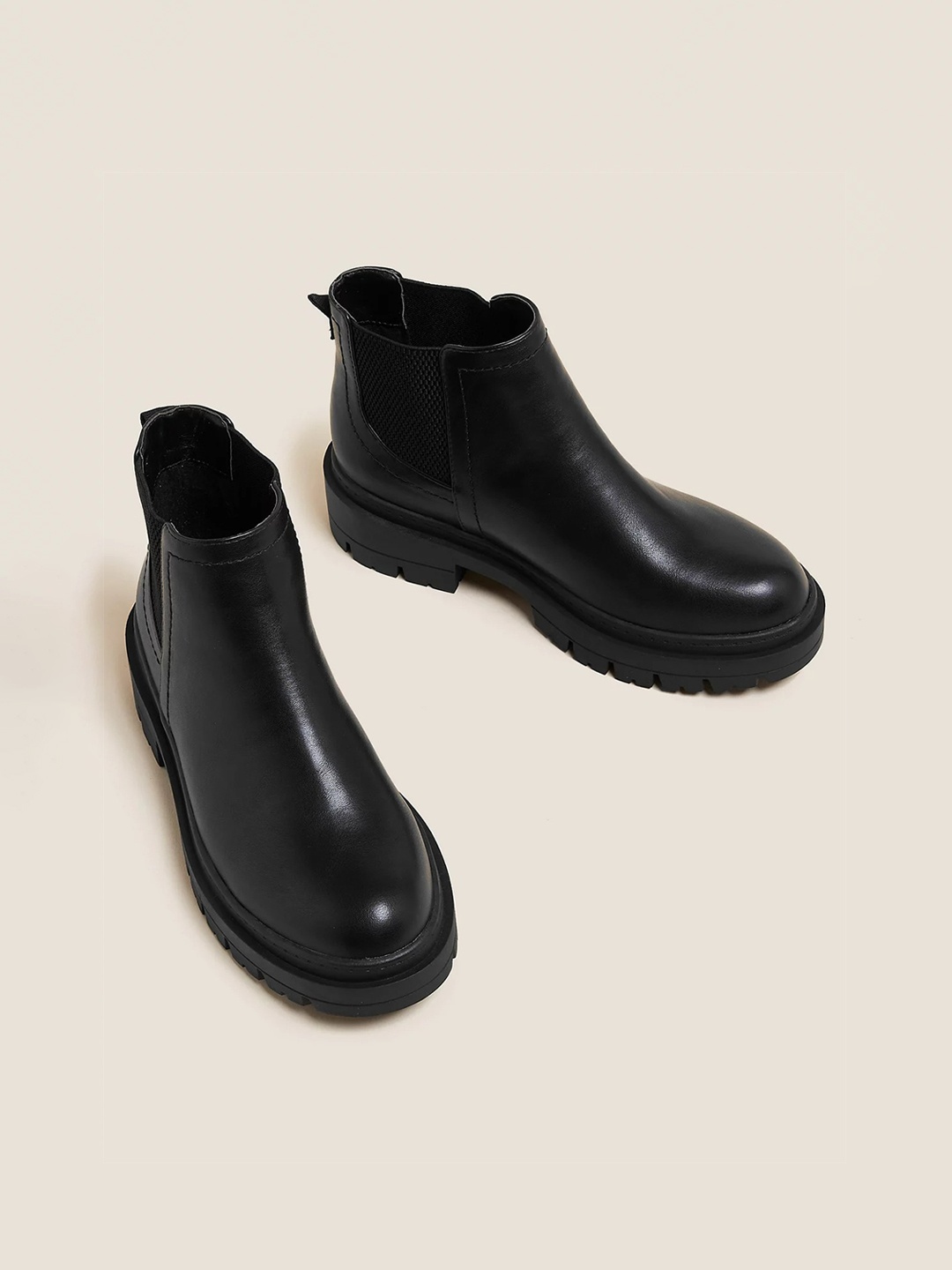 

Marks & Spencer Women Mid-Top Low Leg Chelsea Boots, Black