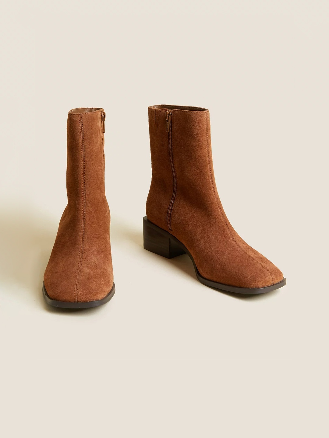 

Marks & Spencer Women Suede Flat Sock Boots, Brown