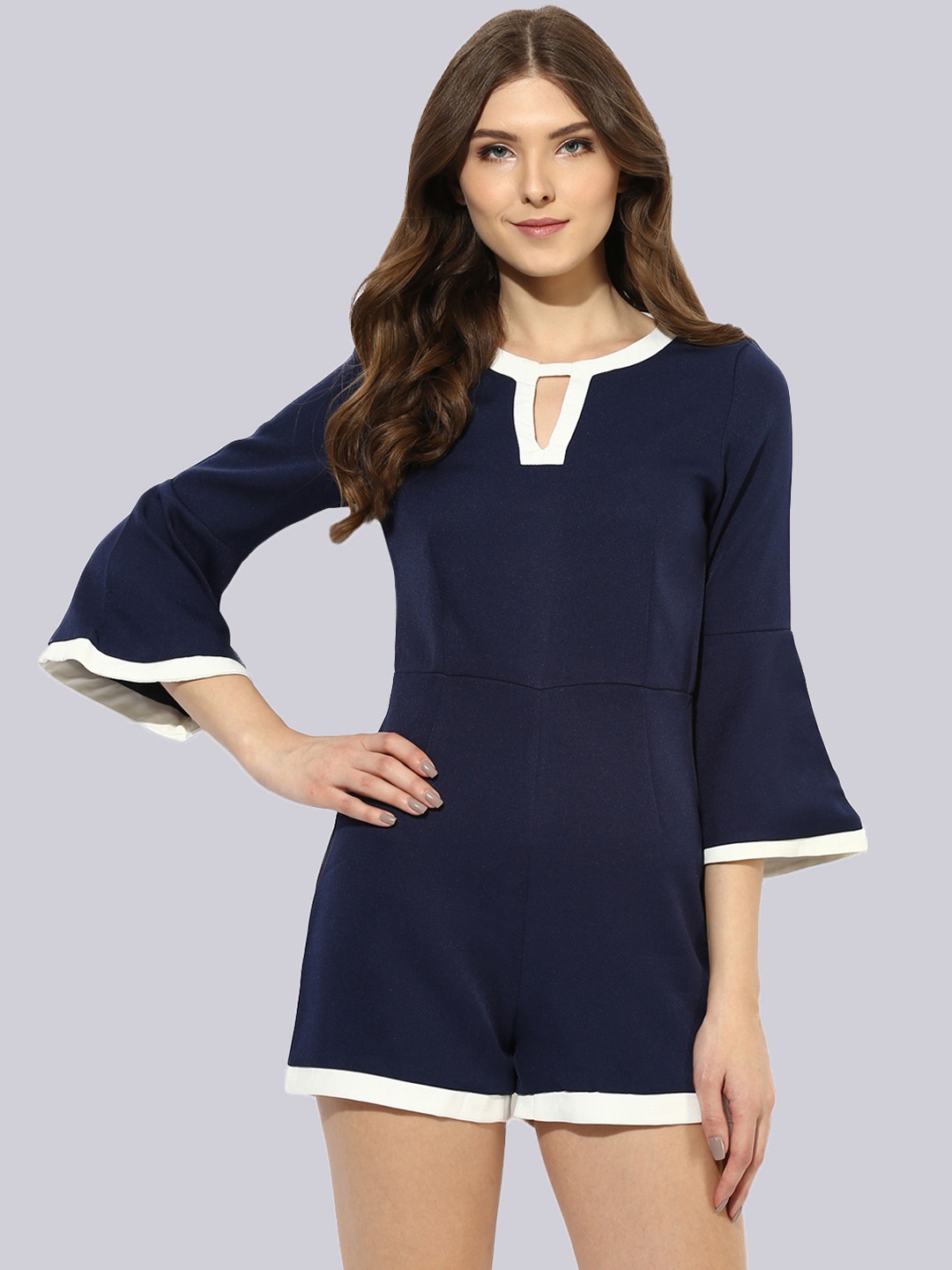 

KLEIO Keyhole Neck Jumpsuit, Blue
