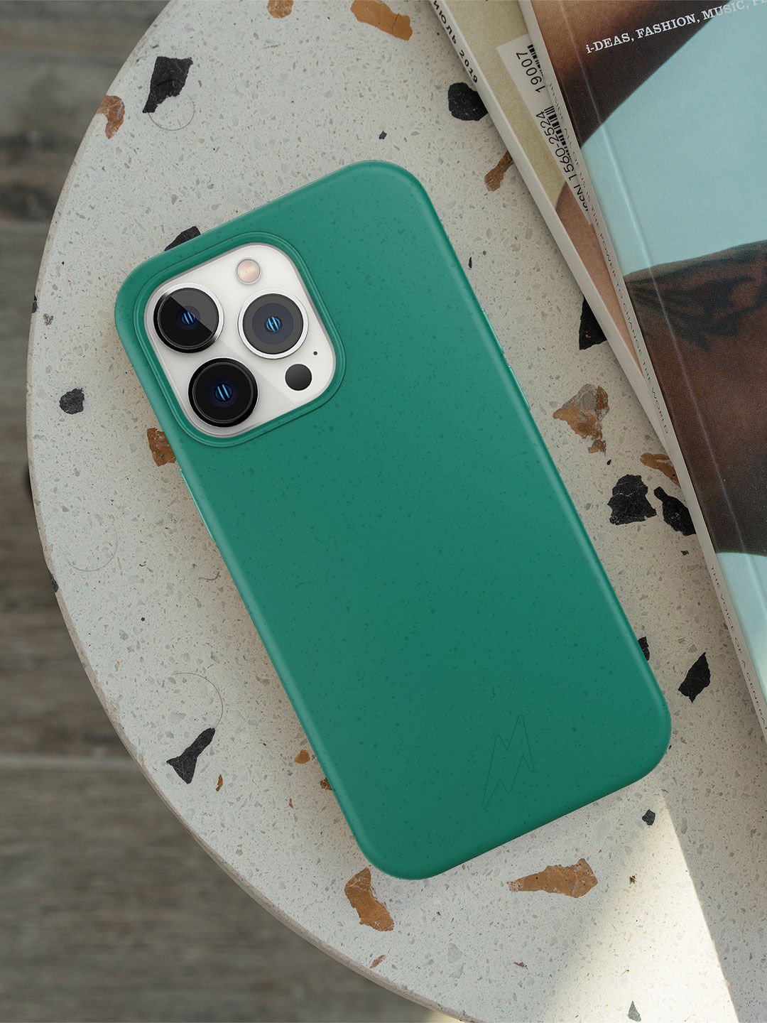 

macmerise Biodegradable iPhone 13 Pro Mobile Back Case, Green