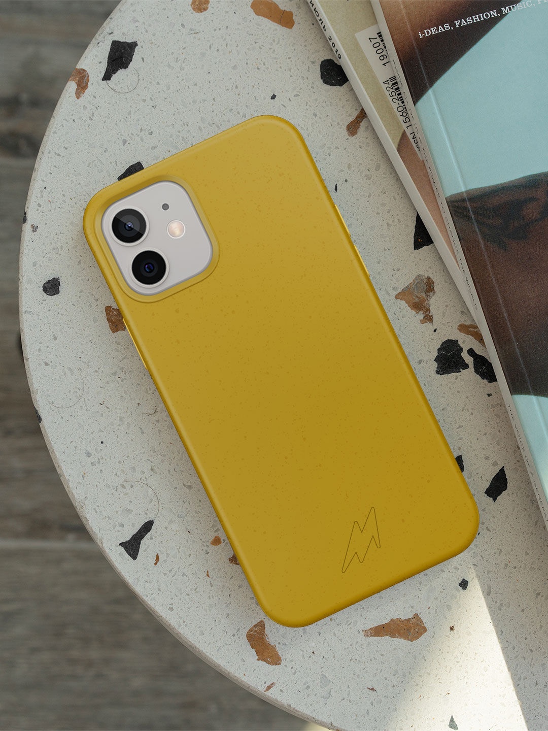 

macmerise Eco-Friendly iPhone 12 Mini Phone Back Case, Yellow