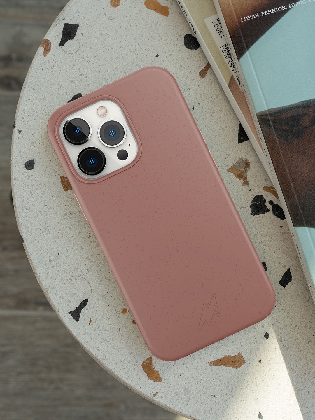 

macmerise Biodegradable iPhone 14 Pro Max Mobile Back Case, Pink