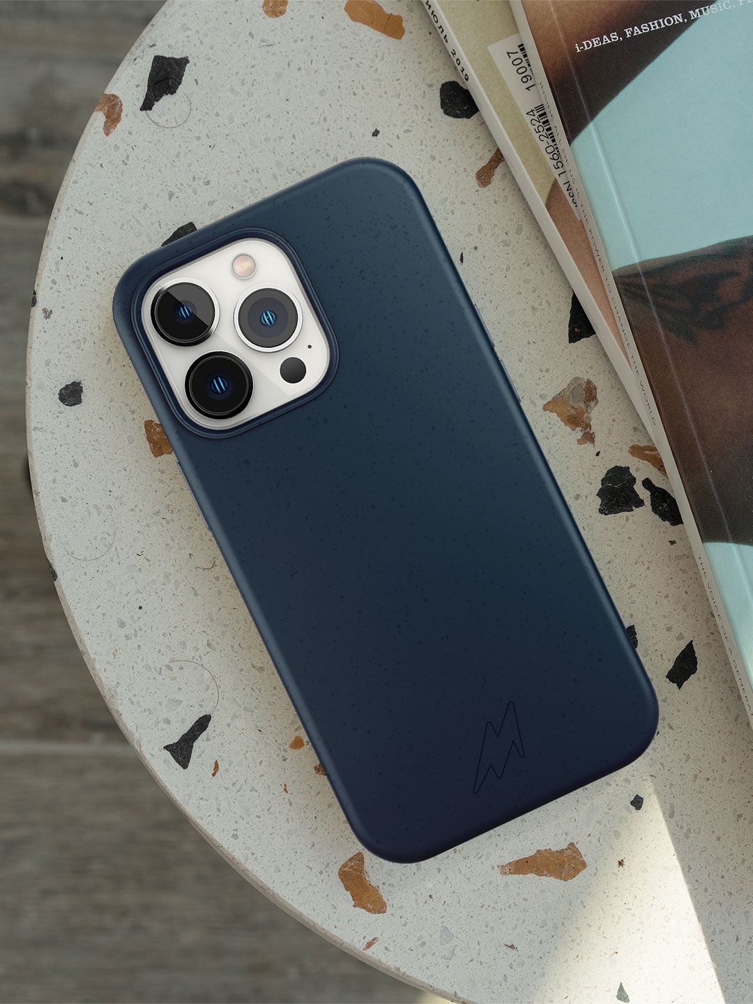 

macmerise Eco-friendly iPhone 13 Pro Mobile Back Case, Blue