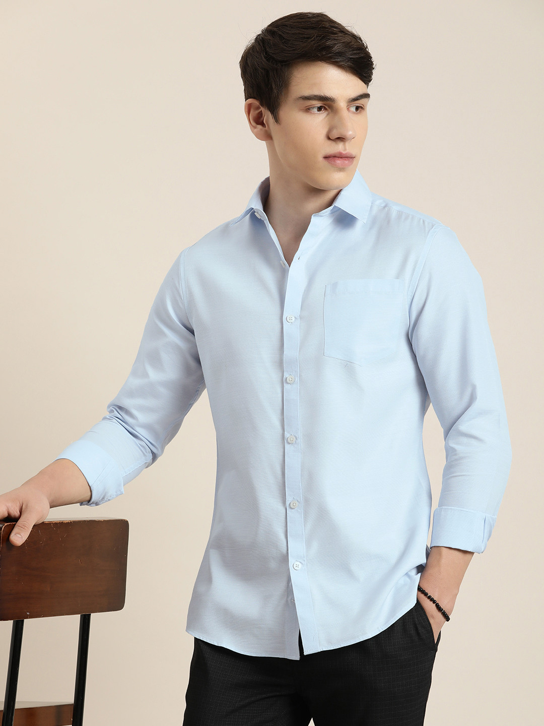 

encore by INVICTUS Men Solid Opaque Casual Shirt, Blue
