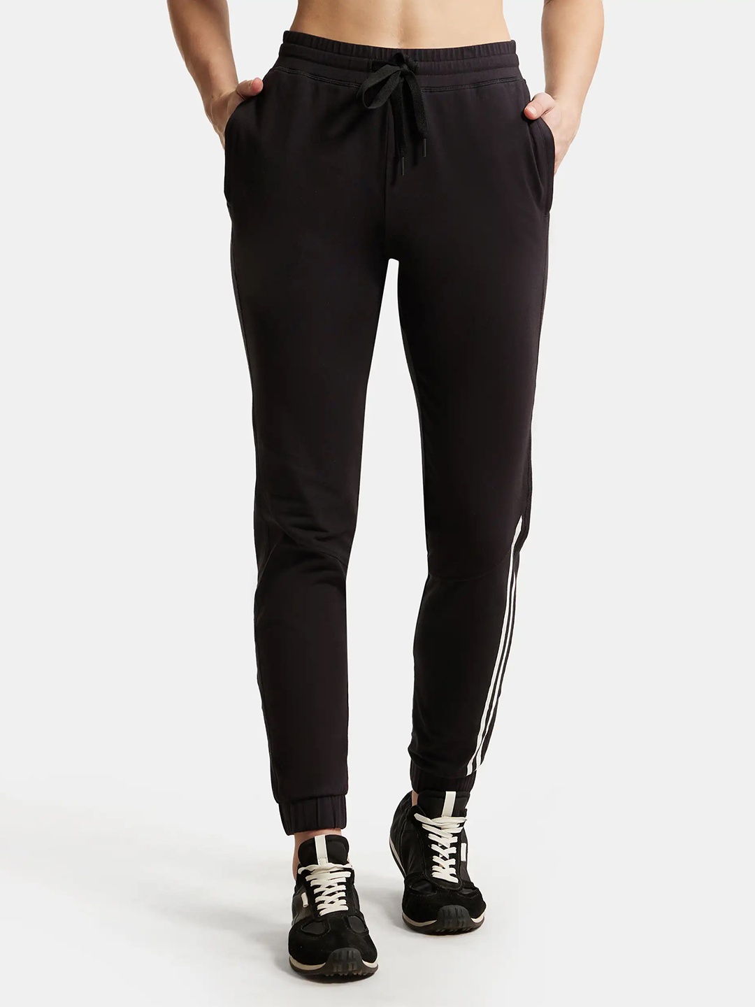 

Jockey Super Combed Cotton Stretch Slim Fit Joggers -A108, Black