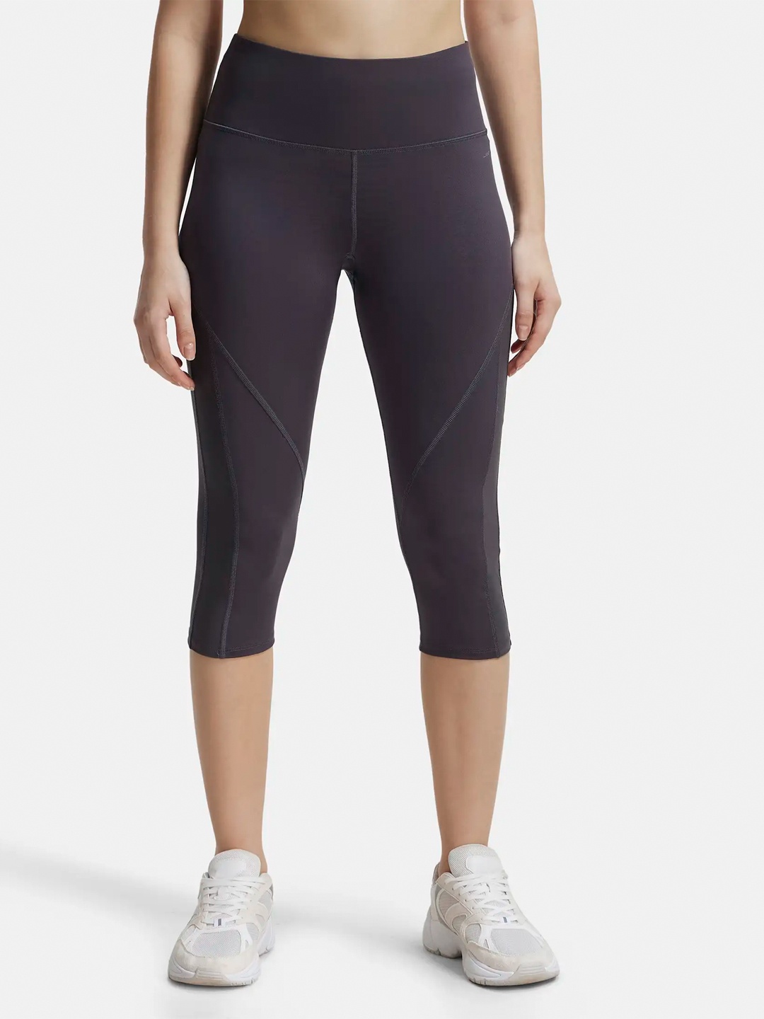 

Jockey Slim Fit Capri with Back Waistband Pocket and Stay Dry Technology, Grey
