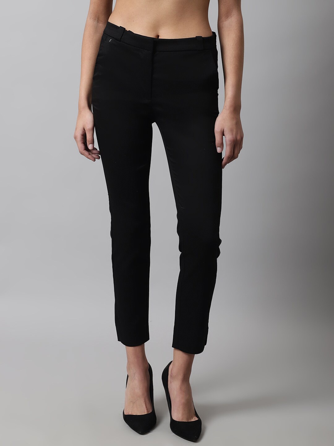 

NoBarr Women Slim Fit Cotton Jeggings, Black