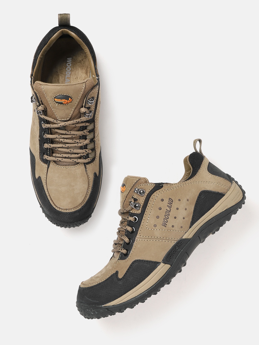 

Woodland Men Leather Driving Shoes, Khaki