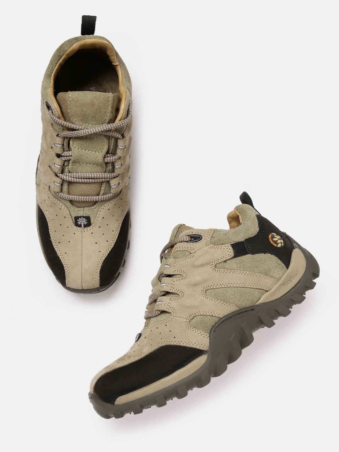 

Woodland Men Nubuck Leather Sneakers, Khaki