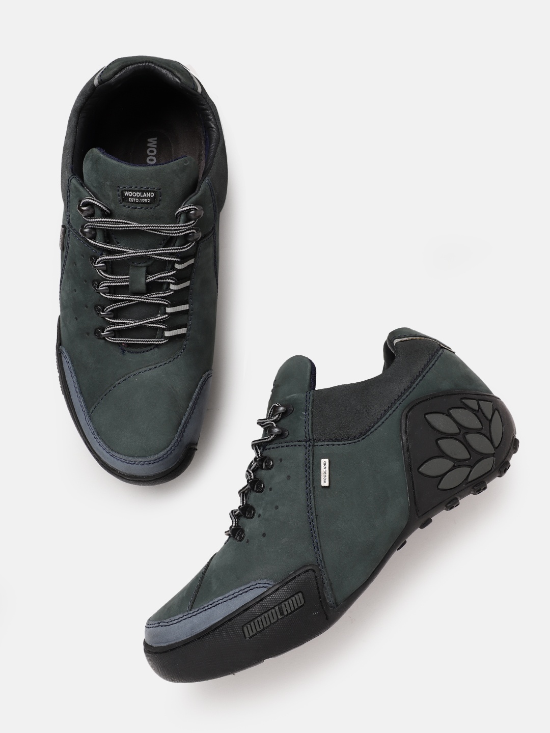 

Woodland Men Nubuck Leather Sneakers, Navy blue