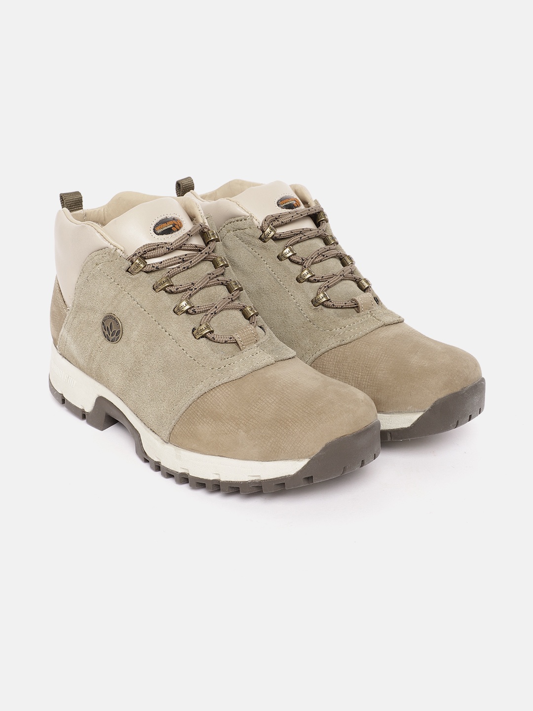 

Woodland Men Round Toe Mid-Top Regular Boots, Khaki