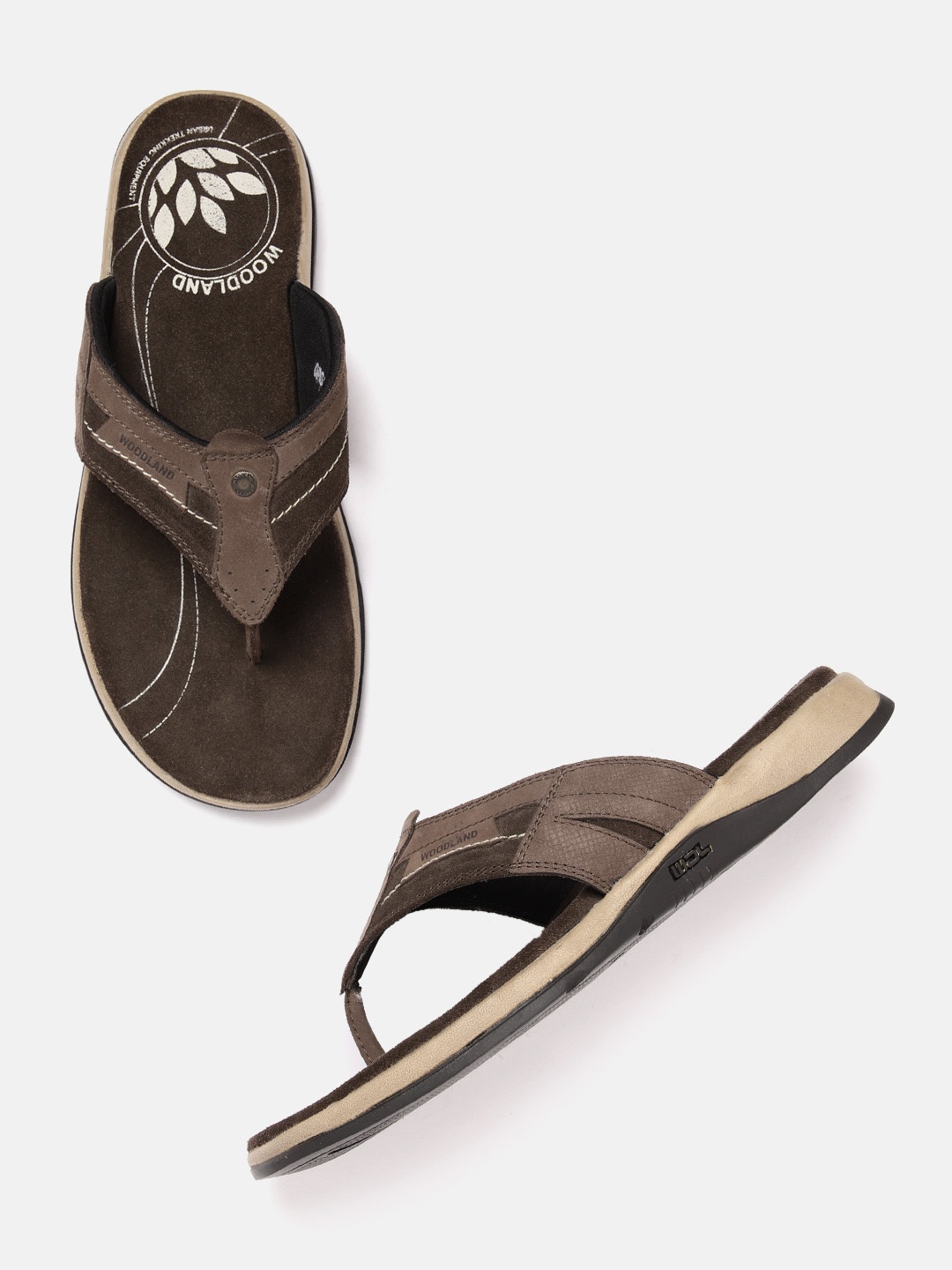 

Woodland Men Leather Comfort Sandals, Brown