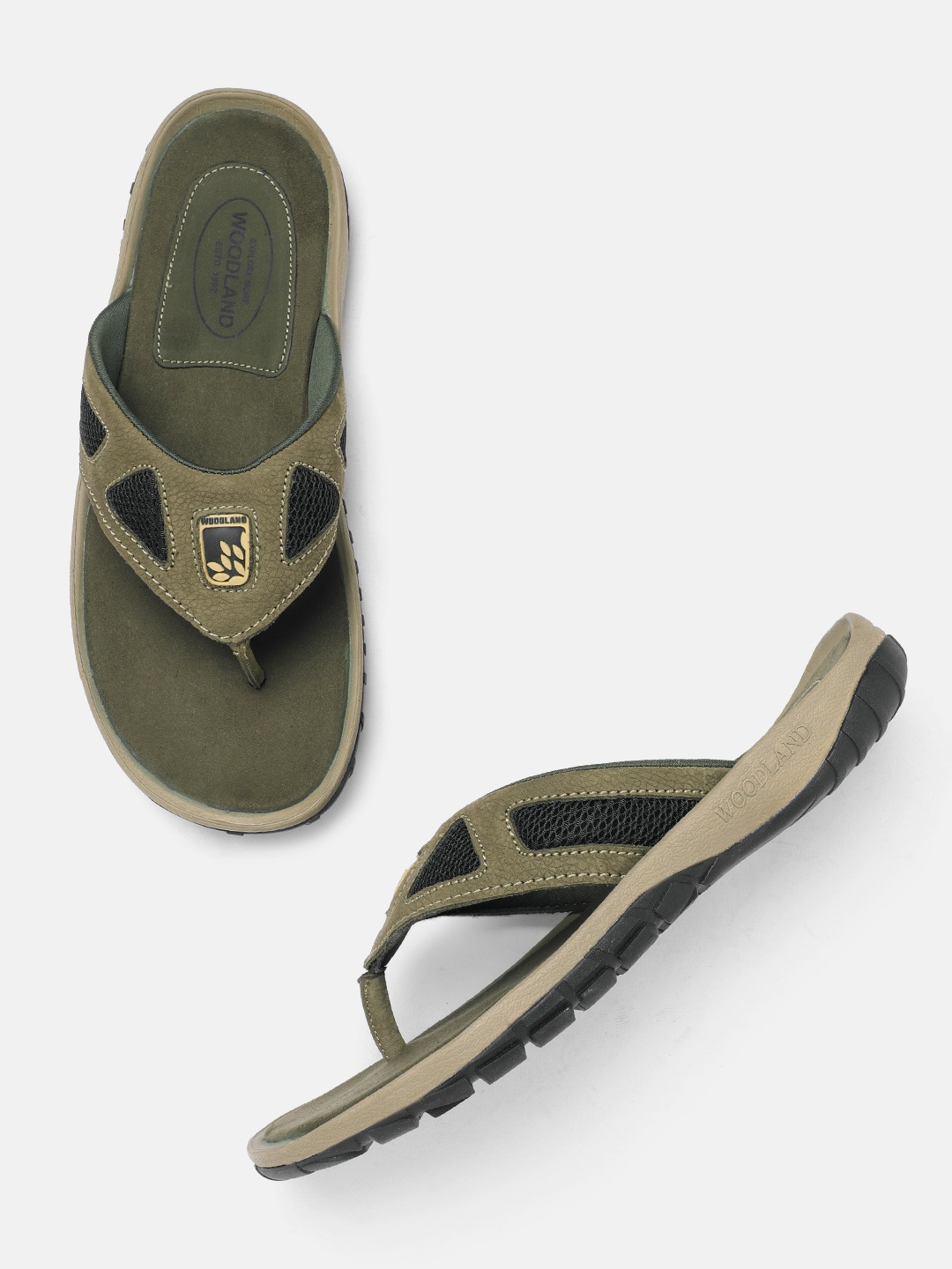 

Woodland Men Comfort Sandals, Olive