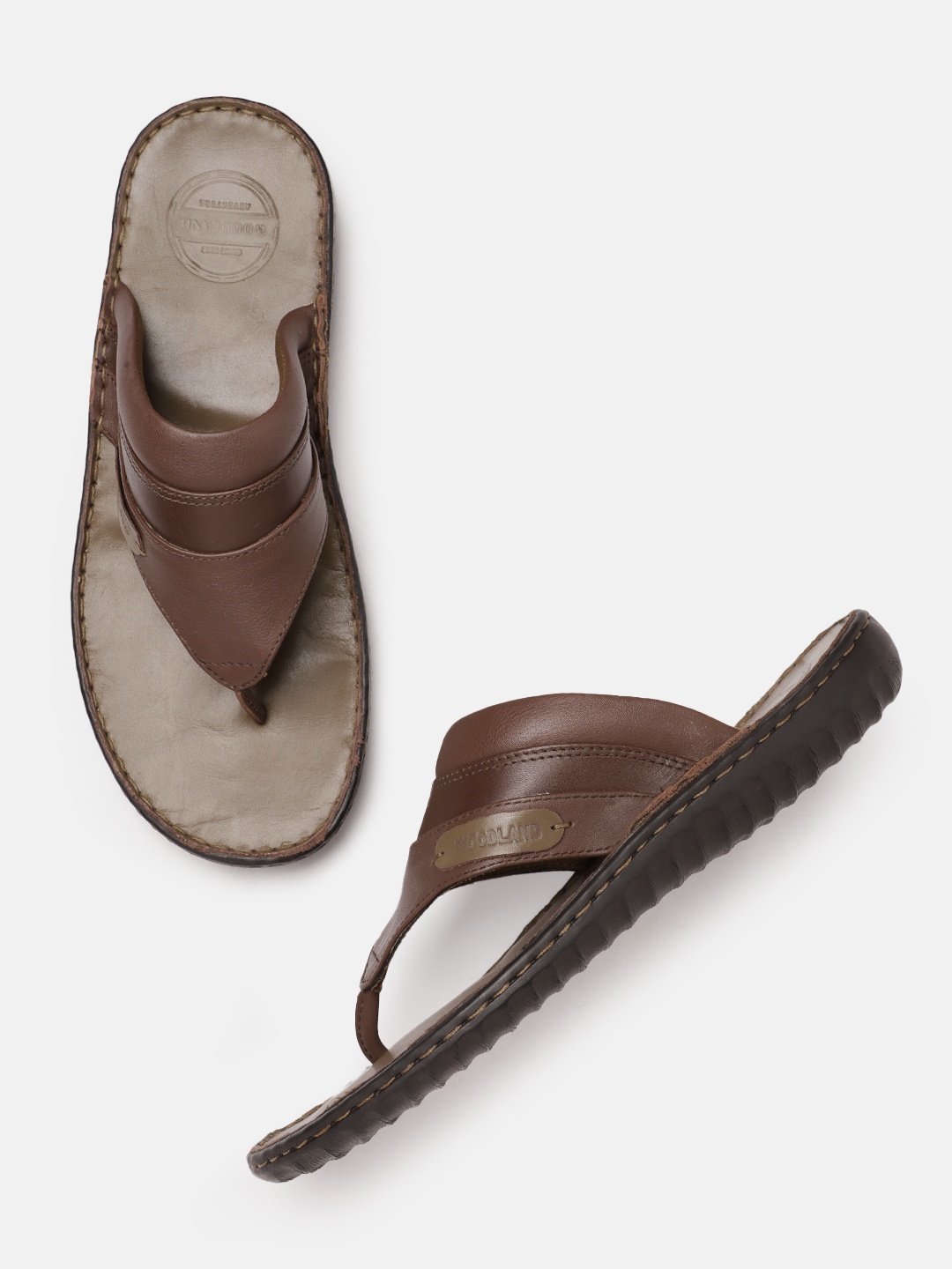 

Woodland Men Leather Comfort Sandals, Brown