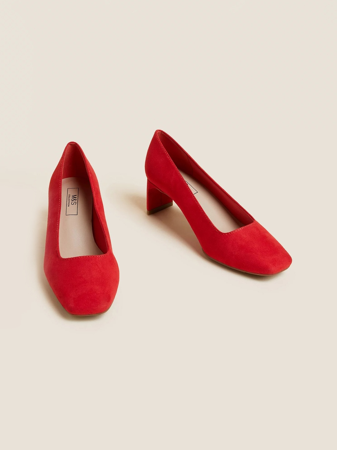 

Marks & Spencer Block Pumps, Red