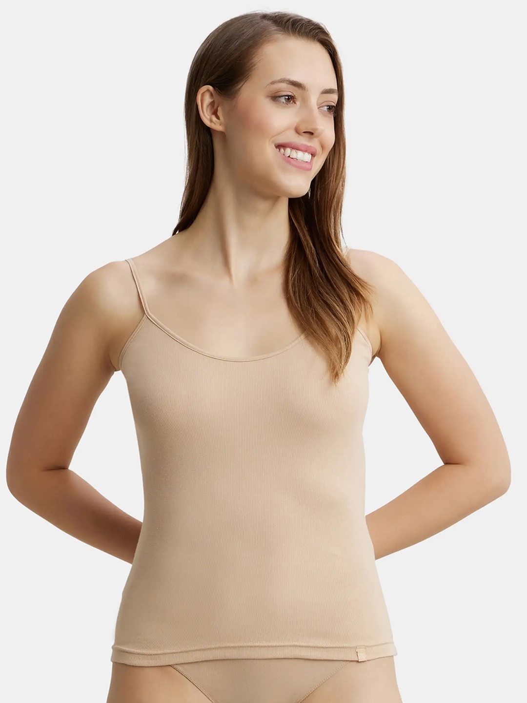 

Jockey Super Combed Cotton Rib Camisole with Adjustable Straps, Beige